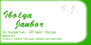 ibolya jambor business card